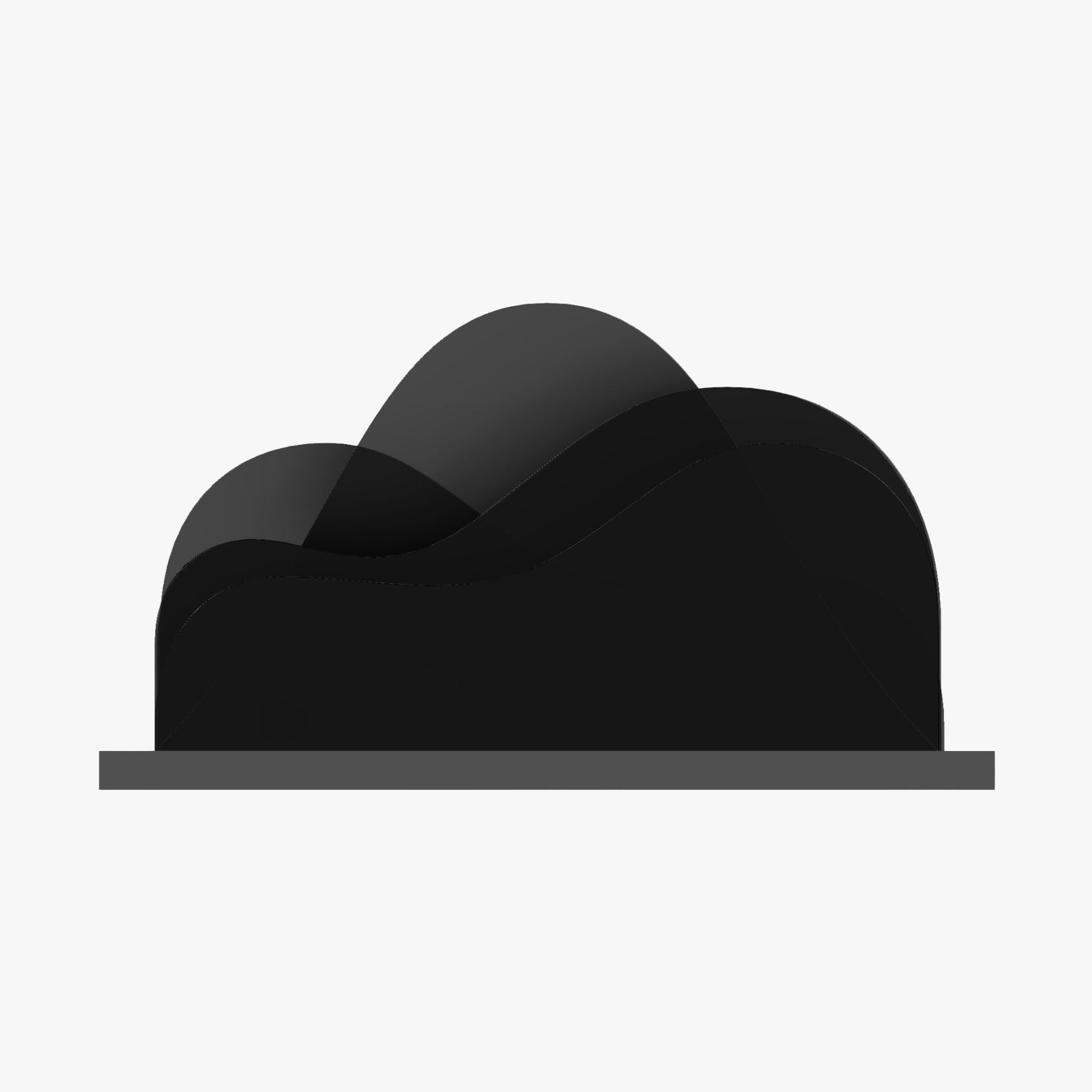 デスクトップスタンド：山と雲（3D Data）