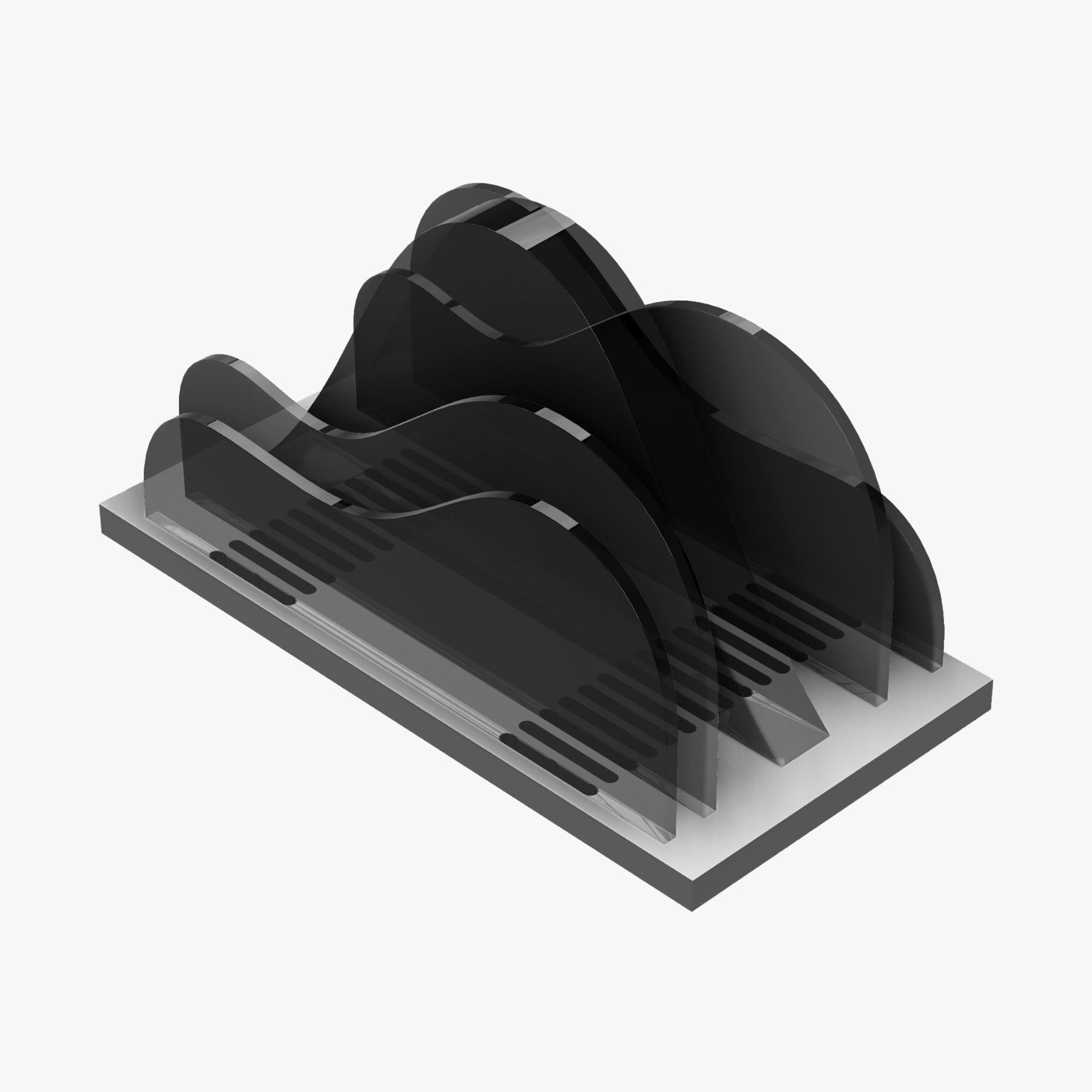 デスクトップスタンド：山と雲（3D Data）